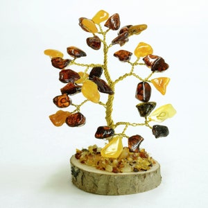Amber Tree of Happiness  Bonsai 10cm  32 Baltic  Amber Stones