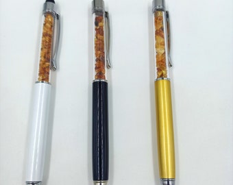 Luxury Amber Ballpoint Pen: Mobile Touchscreen Active Pen
