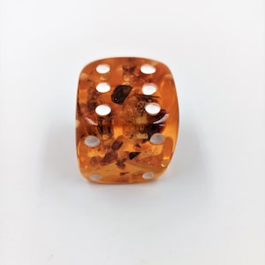 Dés de luxe ambrés : dés de jeu de casino en résine