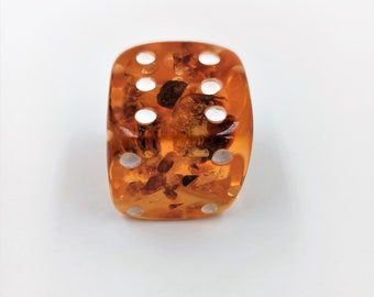 Luxury Amber Dice: Resin Casino Game Dice