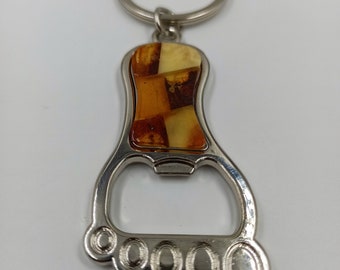 Metal Amber Bottle Opener Keychain: Luxury Key Holder