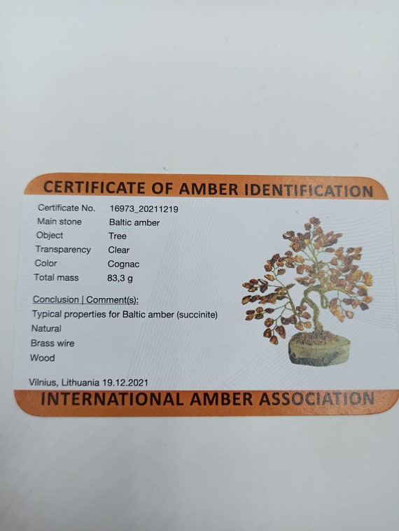 Amber Tree of Happiness  Bonsai 13cm  135 Baltic  Amber Stones 