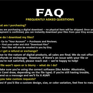 "FAQ about digital sewing pattern downloads – refunds, file issues, and custom requests."