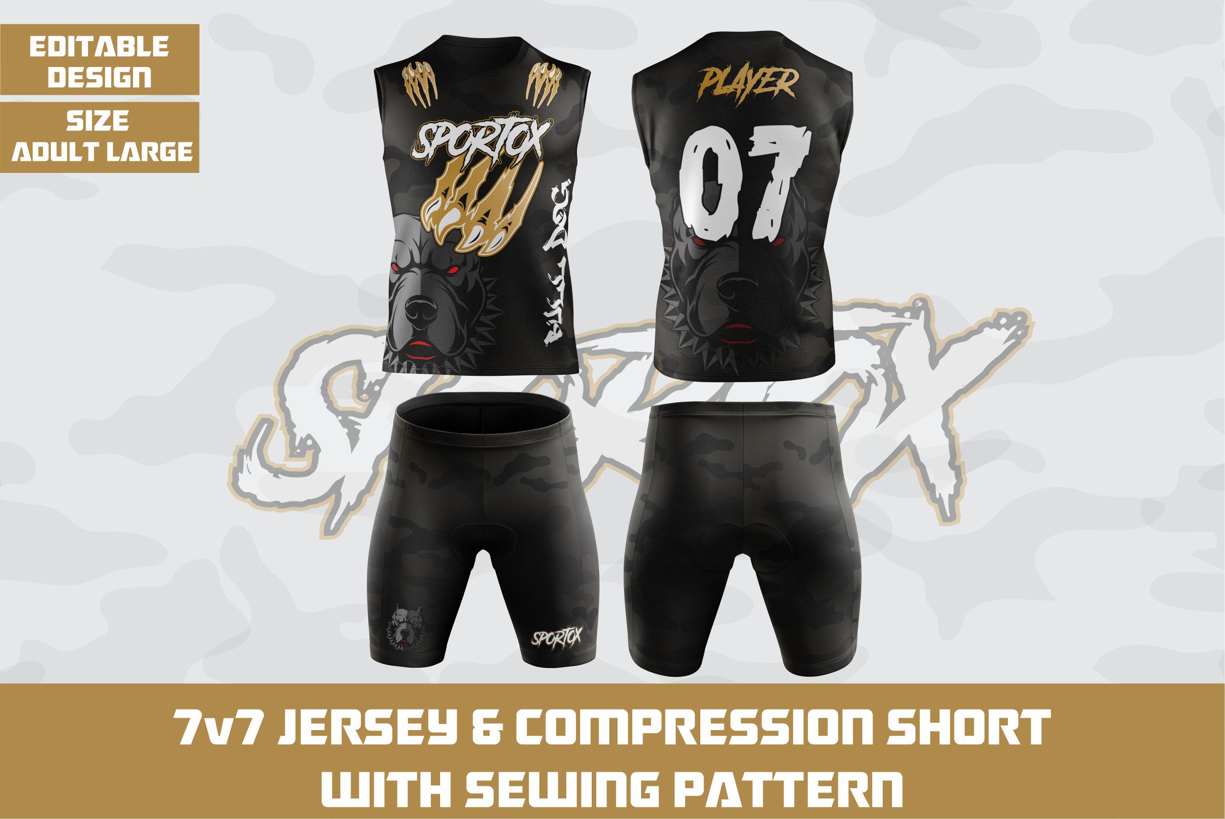 7v7 Football Jersey & Compression Shorts Template | Dawgs
