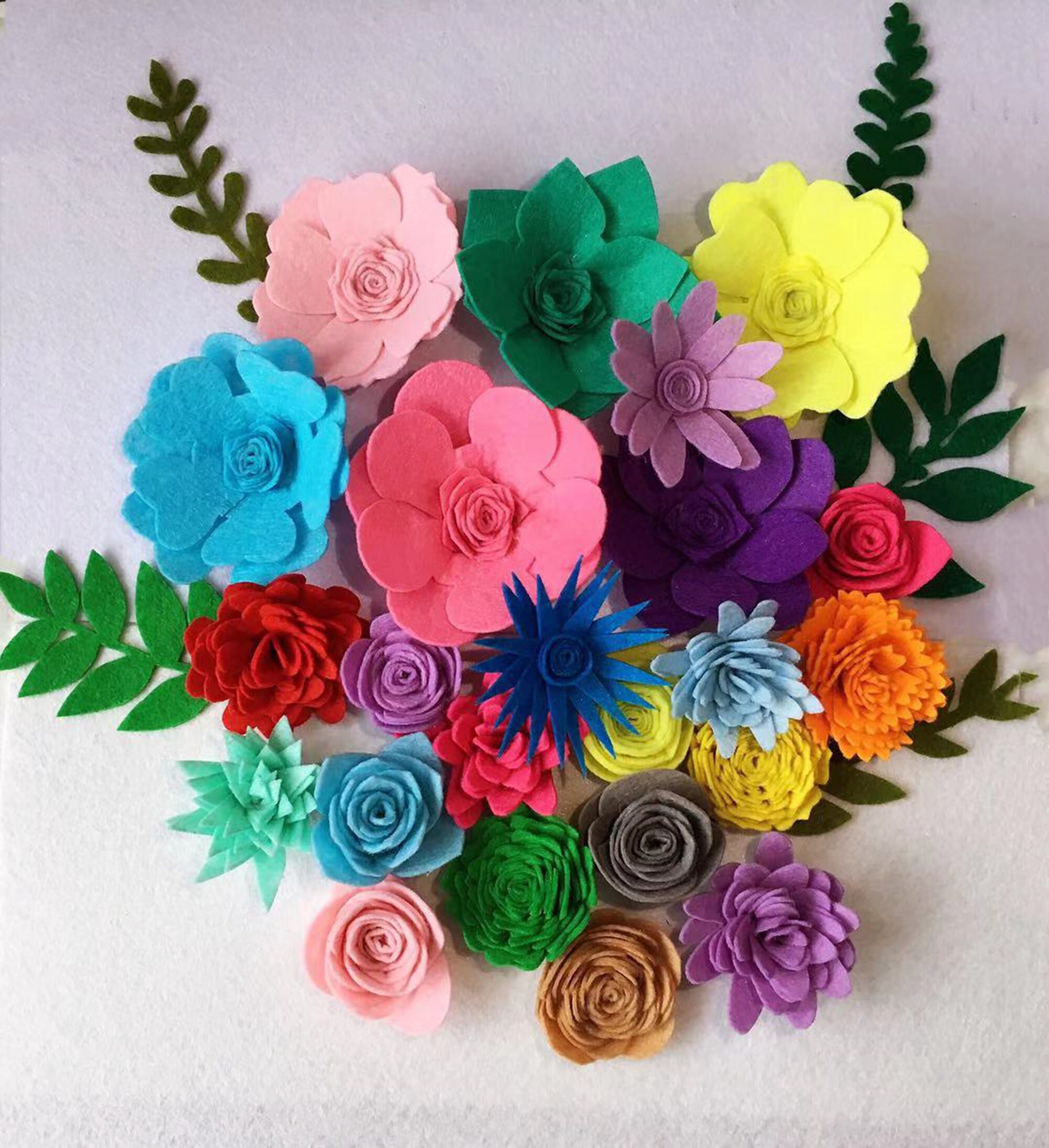 Felt Flower Template SVG Flower SVG Felt Rolled Flower Etsy