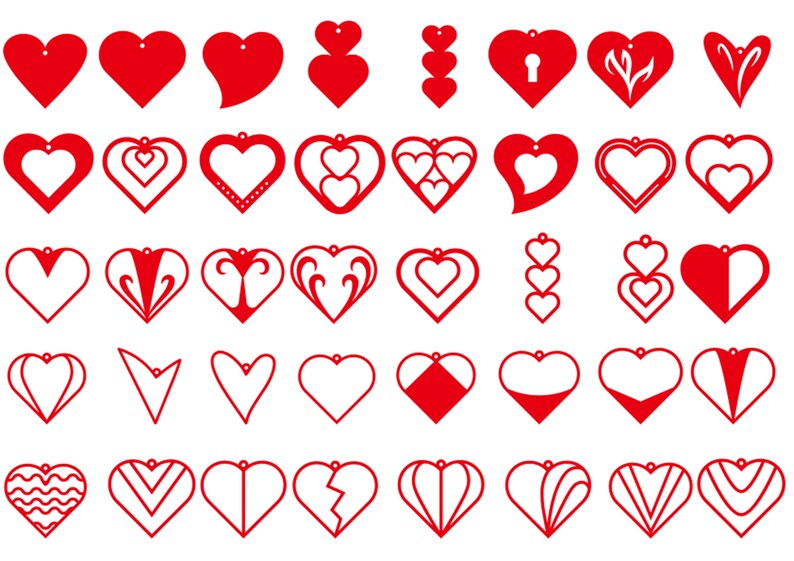 Download Valentine Heart Earrings Bundle Template SVG Earrings SVG ...