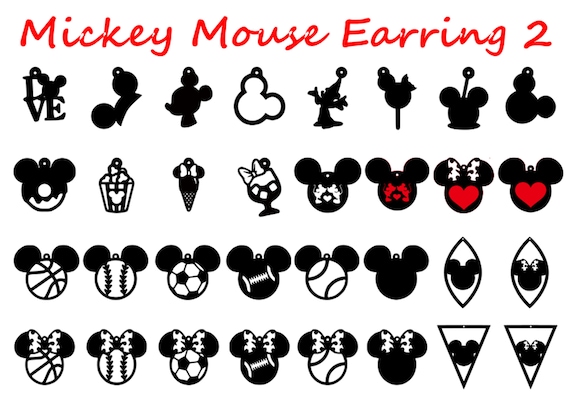 Mickey Craft Pattern Clipart Stencil cut file for DIY project Mickey Stencil Pattern SVG for cricut Mickey Silhouette SVG