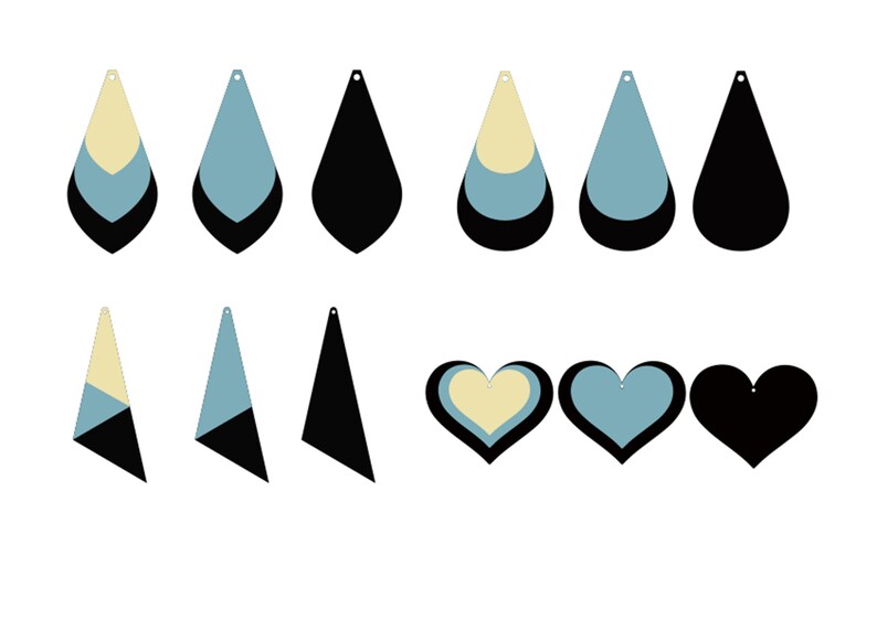 Download Stacked Earrings Bundle Template SVG Stacked Earrings SVG | Etsy