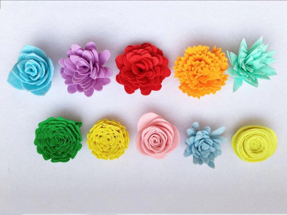 Felt Flower Template SVG Flower SVG Felt Rolled Flower Etsy