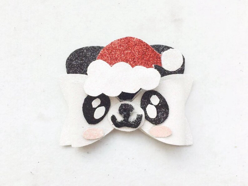 Download Christmas Panda And Cat Bow Template SVG Bow SVG Bow | Etsy