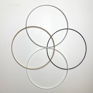 20 cm Metallring weiß altmessing  Schwarz Gold Silber   I Wandbehang I Makramee I Weihnachten I Kinderzimmer I Traumfänger