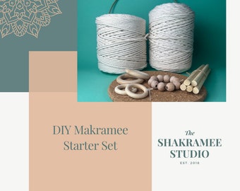 DIY Kit Makramee klein I DIY Starter Set I Makramee Starter Set I Makramee Garn I Material Set