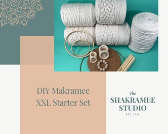 DIY Kit Makramee XXL I Großes DIY Starter Set für Makramee I Makramee Starter Set I Makramee Garn I