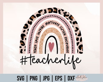 Download Rainbow Teacher Svg Etsy