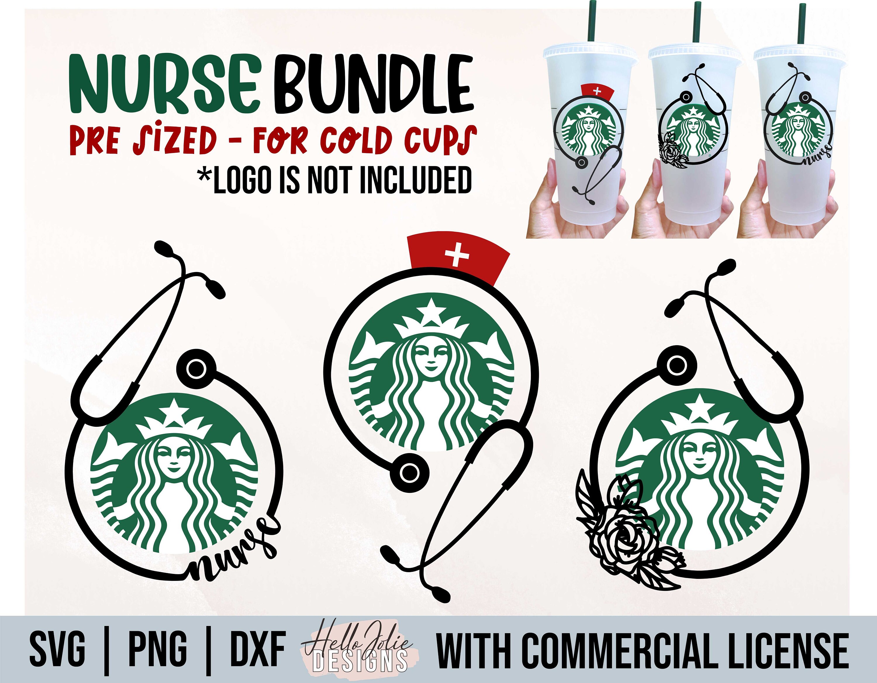 Nurse Starbucks Bundle Svg Stethoscope Starbucks Cup Svg Etsy UK