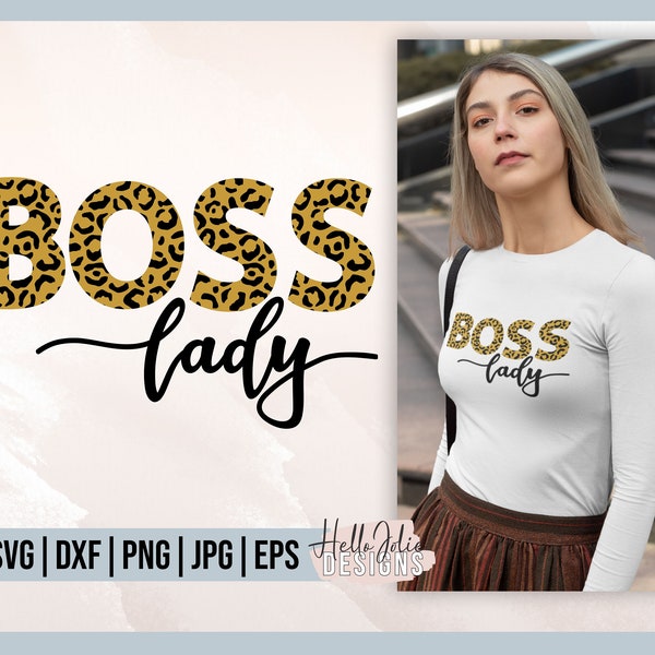 Leopard Boss Lady svg, Boss Lady Gift, SVG Boss Lady For Cricut