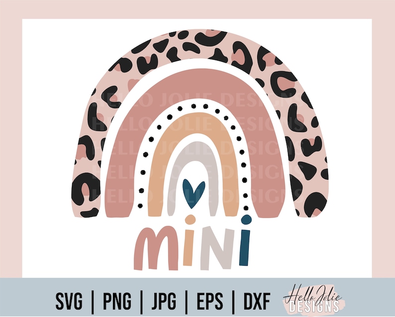 Download Mama Mini Rainbow svg Cut Files Mommy and Me svg Leopard ...