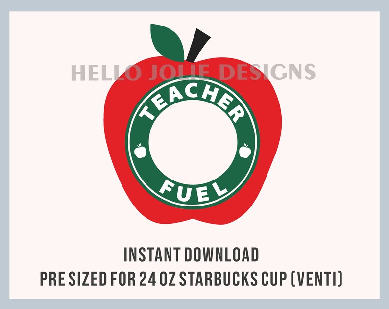 Download Teacher Bundle Starbucks Cup svg Teacher Fuel Starbucks Cold | Etsy