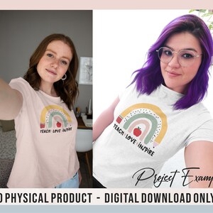 Teach Love Inspire Svg, Teacher Rainbow Svg, Rainbow Svg, Teacher ...