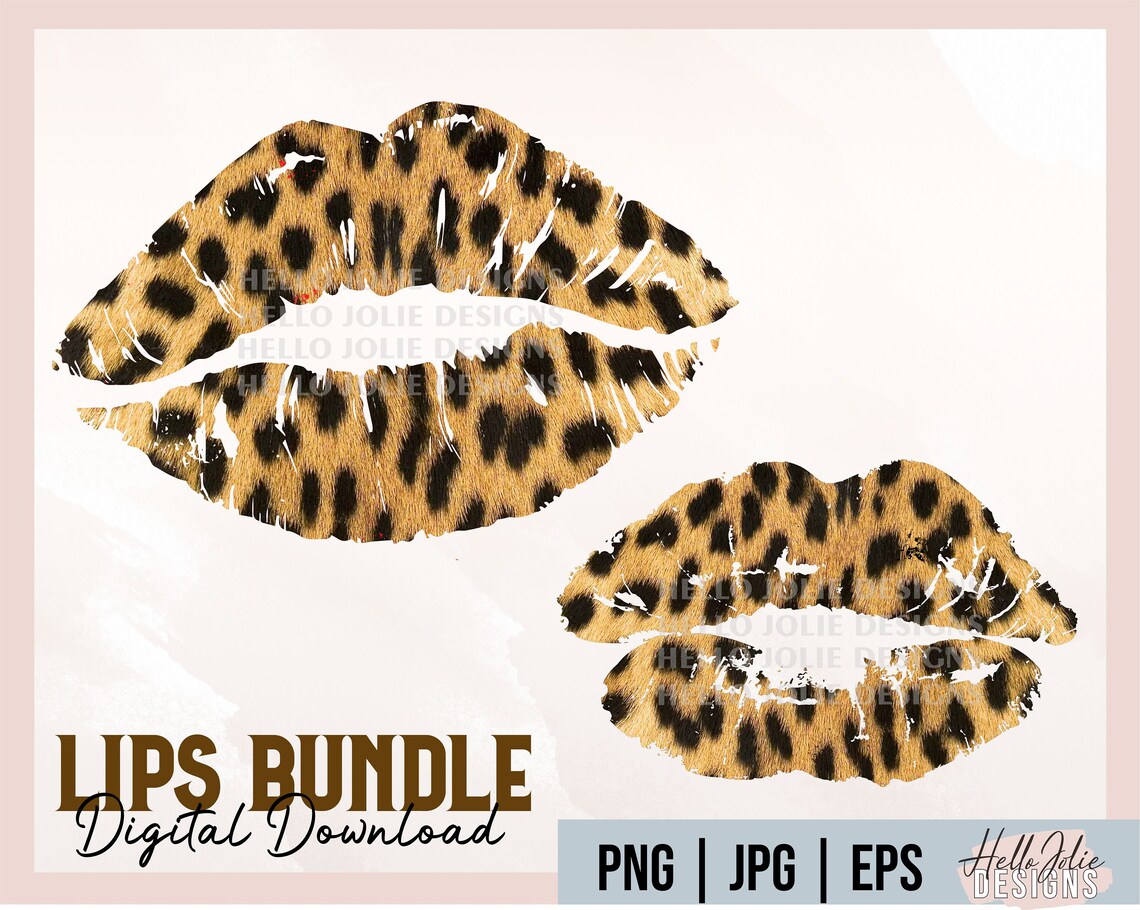Leopard Lips PNG Bundle Lips Sublimation Png Cheetah Print - Etsy