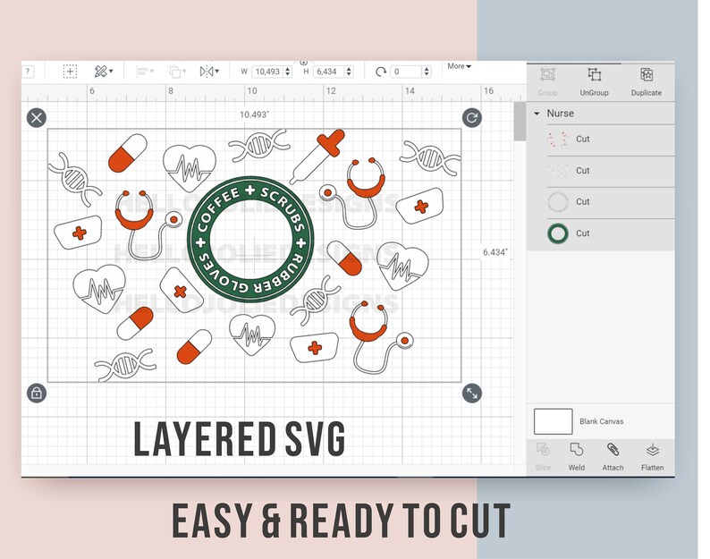 Download Nurse Starbucks svg Coffee Scrubs and Rubber Gloves ...