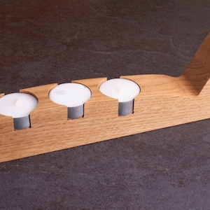 Oak tealight, rustic candle holder, Home decor. Reclaimed / repurposed and handmade