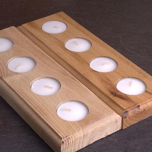 Hardwood Tealight, rustic candle holder, Home decor, Wedding. Reclaimed / repurposed and Handmade.