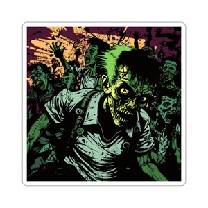 Zombie Horde Sticker, Z1, Untoter Sticker, Geschenk für Halloween, Horrorfan, gruselig, gehender Dead, Kiss-Cut Sticker