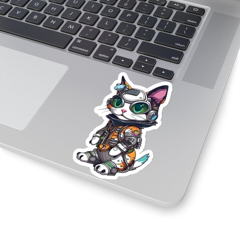 Cyberpunk Kitty Cat Sticker: Futuristic Hi-tech Vinyl - Etsy