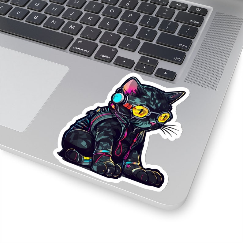Cyberpunk Kitty Cat Sticker: Futuristic Hi-tech Vinyl - Etsy