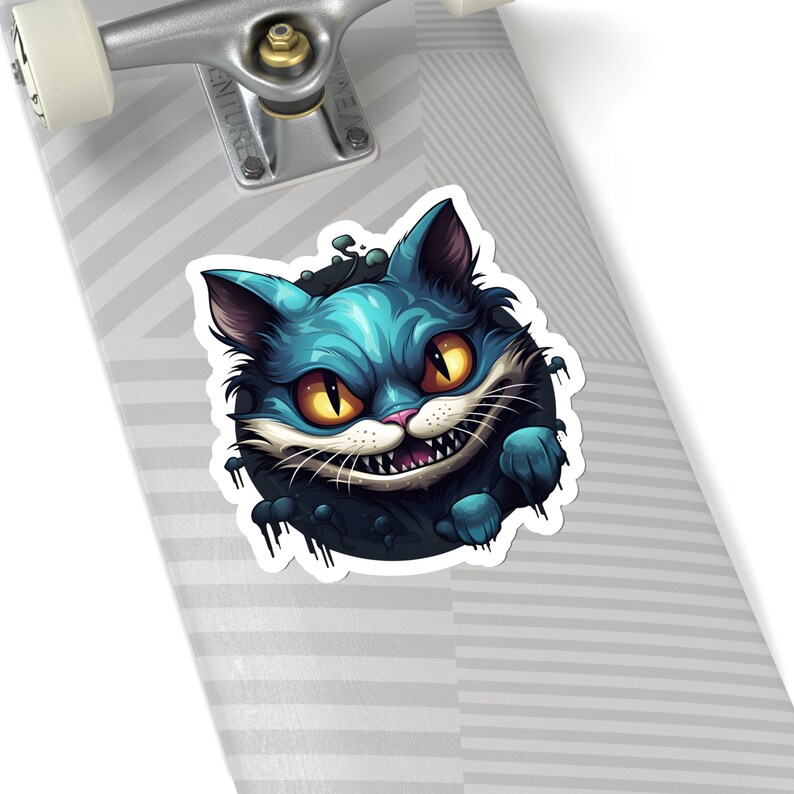 Spooky Halloween Kitty Cat Sticker: Creepy Vinyl Decal - Etsy