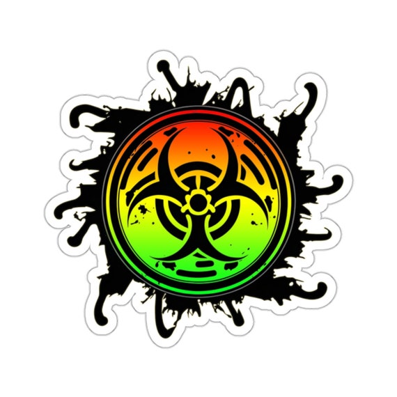 2 Pcs RE Zombie Biohazard Umbrella Corporation Door Car Stickers Decal