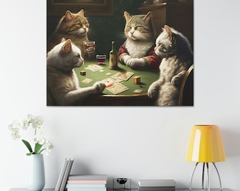 Cats Playing Poker - Etsy