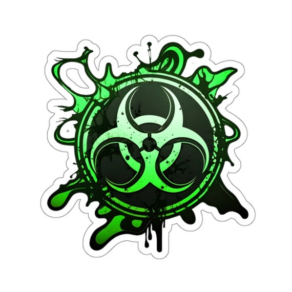 Biohazard Symbol Sticker, B14, Hazardous, Danger Sticker