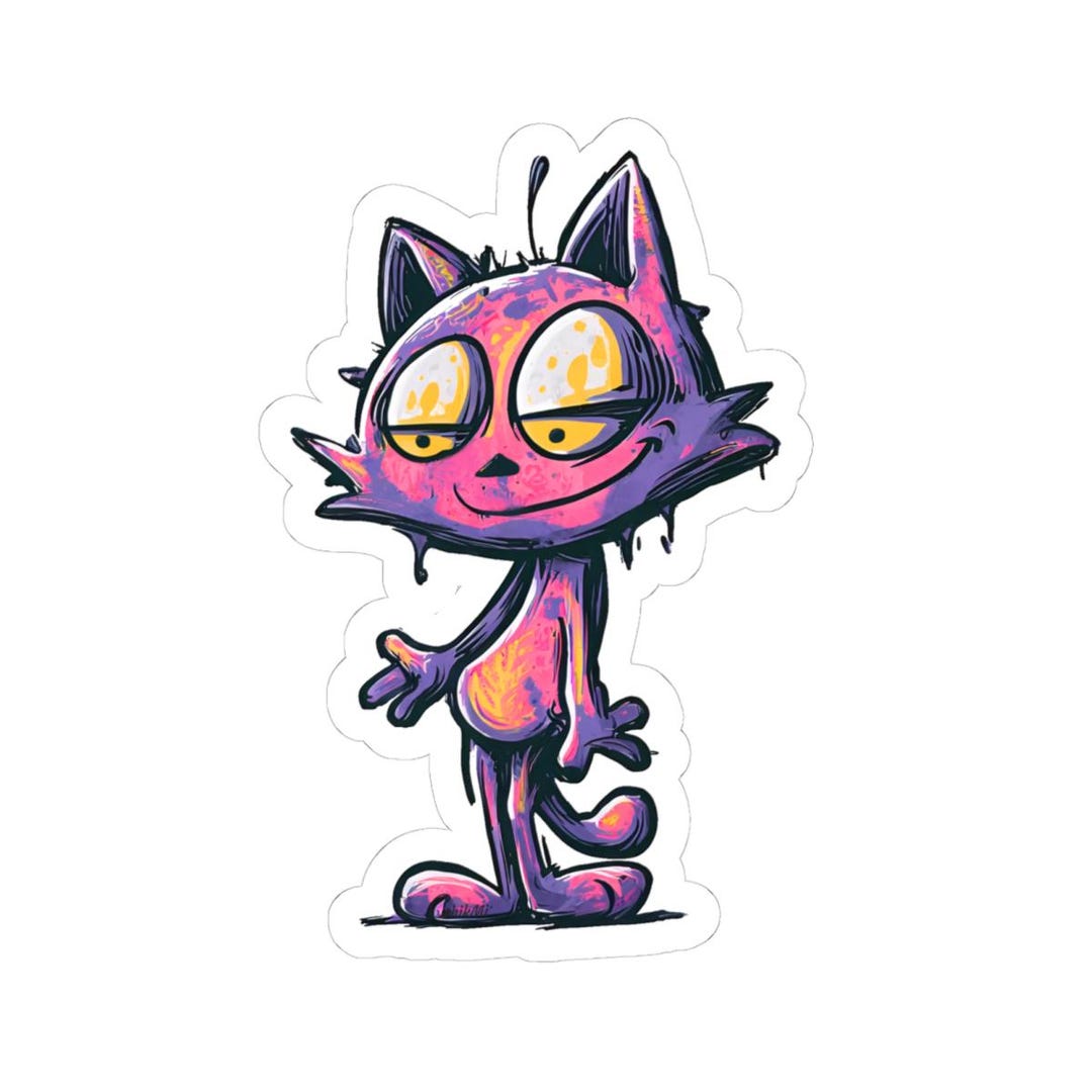 Graffiti Sticker Cat Graffiti Cat Sticker: Street Art Vinyl Decal for Laptop - Etsy