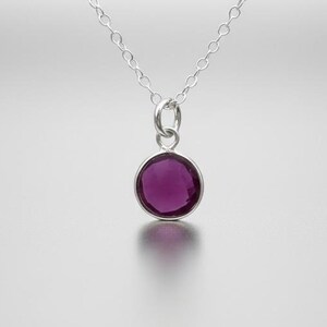 Sterling Silver July Birthstone Ruby Quartz Necklace
