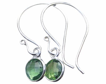 Peridot Earrings, Beautiful Green Drop Earring In Sterling Silver, August Birthstone, Hand Made Gemstone Jewellery
