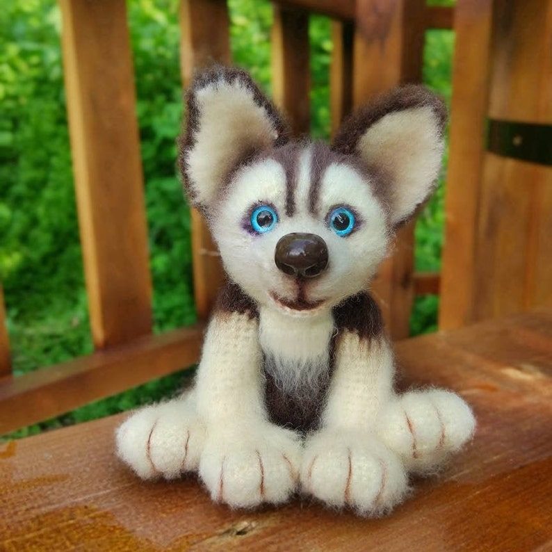 Siberian Husky handmade toy dog husky puppy toy realistic dog Etsy