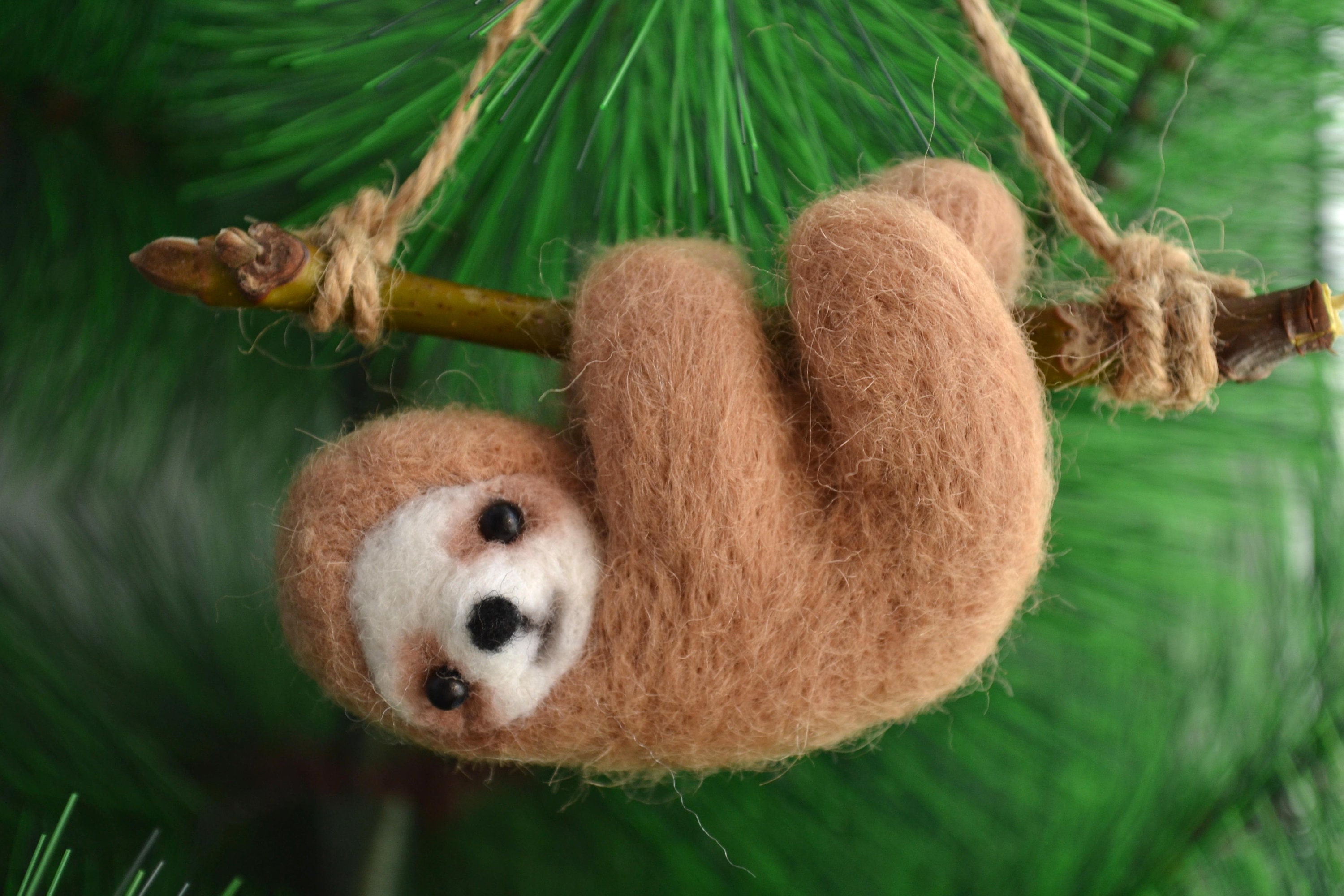Sloth ornament needle felted Sloth Gifts for Her felted Etsy