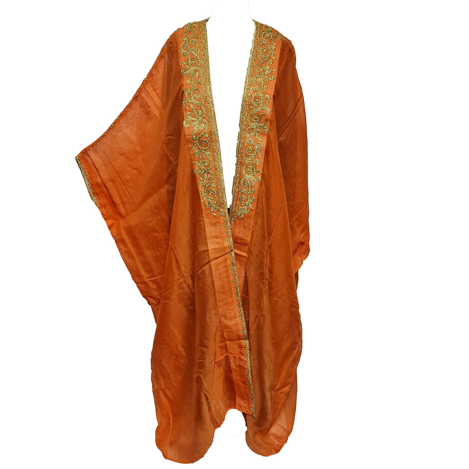 Women's 3 Quarter Sleeve Arabian Bisht Orange Cloak Arab - Etsy UK