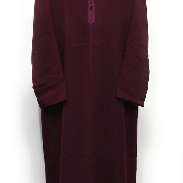 SIZES 52,54,56,58  winter wool Blend hooded Long sleeves thobe.made in morocco