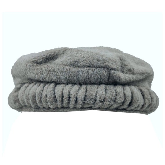 Men's Afghani Wool Skull Cap Grey Hat 