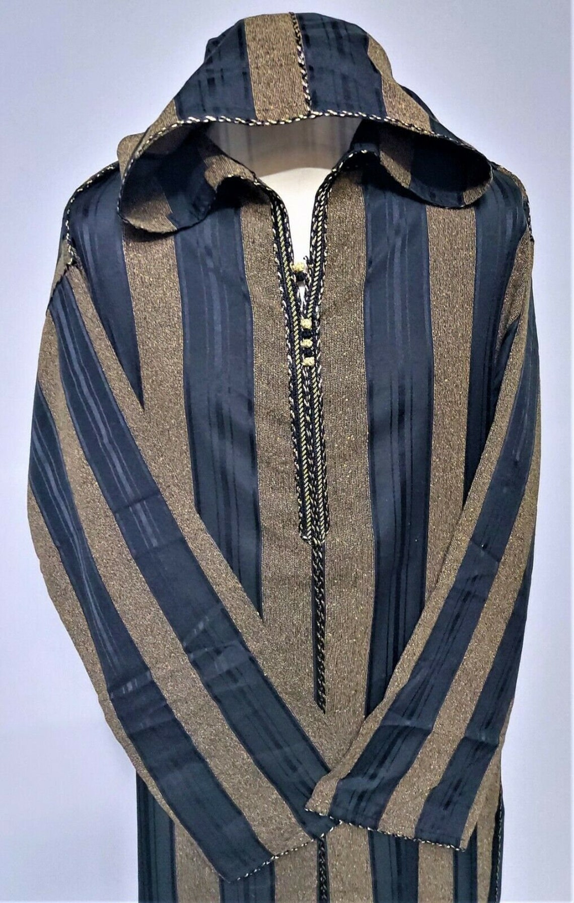 Men's Moroccan Cotton Hooded Thobe Jubba Djelleba Etsy