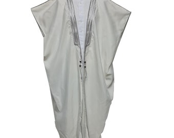 Men's Premium 3 Quarter Sleeve Arabian Bisht Cream Cloak Arab Dress Thobe Islam Robe Eid