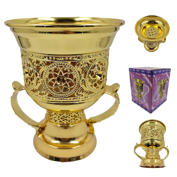 Metal Gold Incense Burner Bakhoor Burner High Quality Etsy