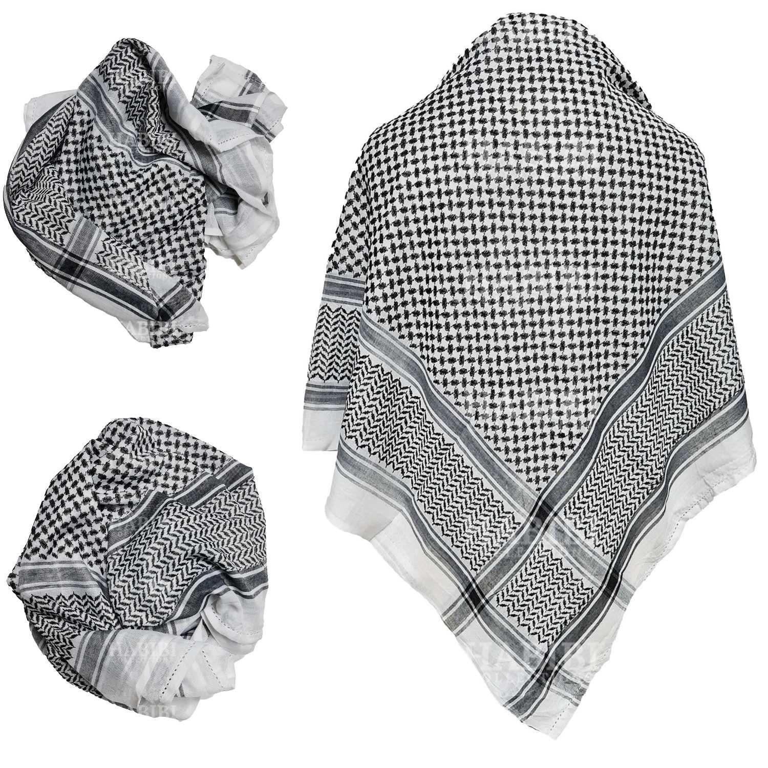 Acheter Keffieh foulard palestinien gris de qualité supérieure