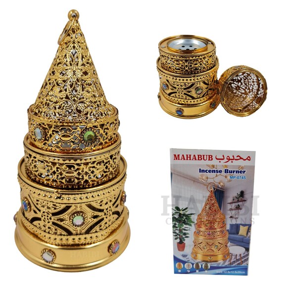 Metal Gold Incense Burner Bakhoor Burner High Quality Etsy