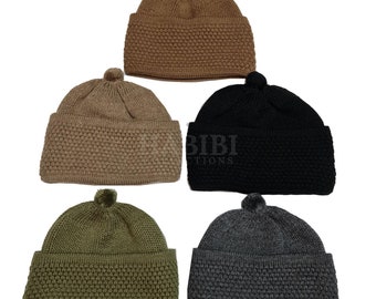 Moslim Kufi Turkse muts Skull Cap Topi herenwolmix Bubble