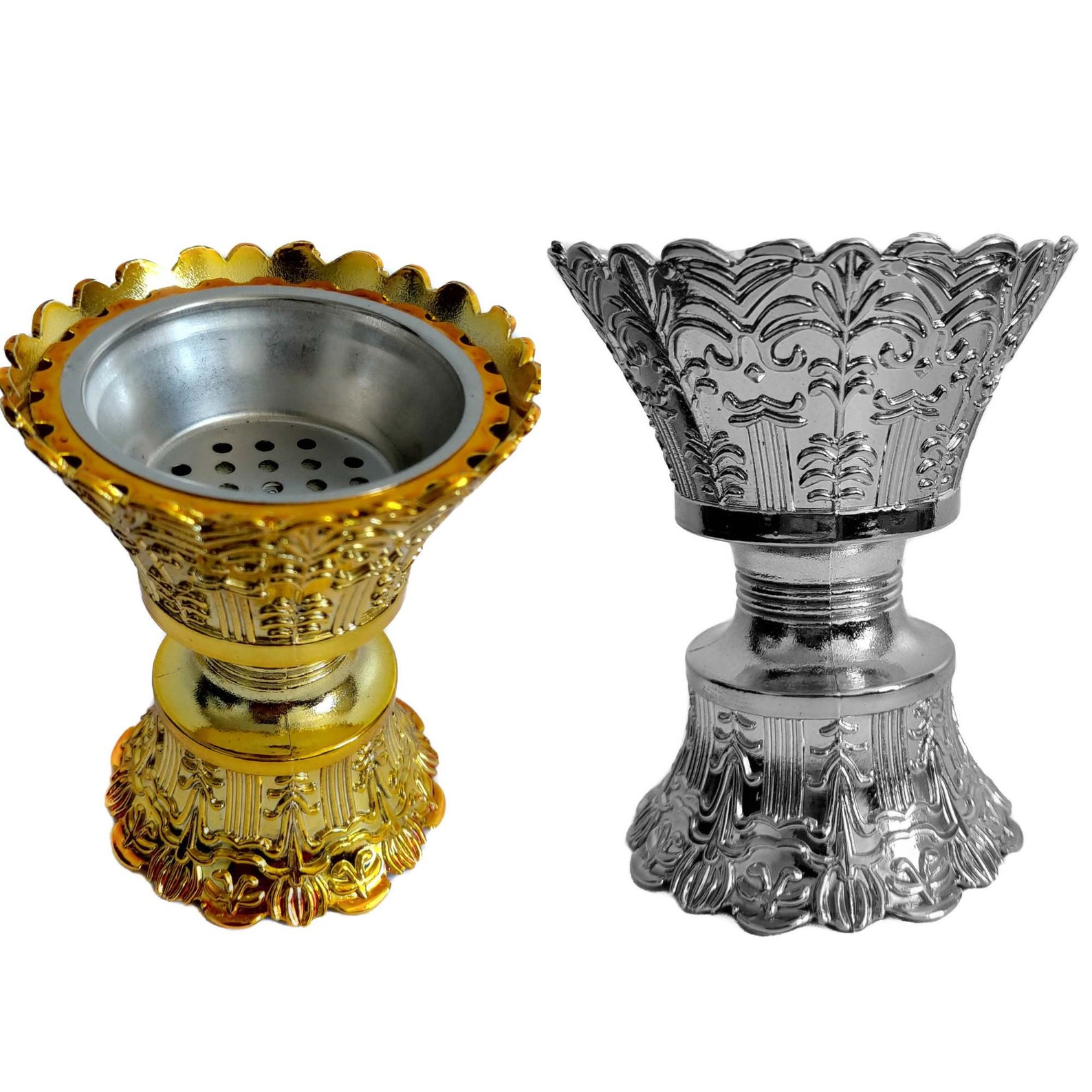 Bakhoor Incense Burner Mabkhara Cup Gold & Silver Etsy