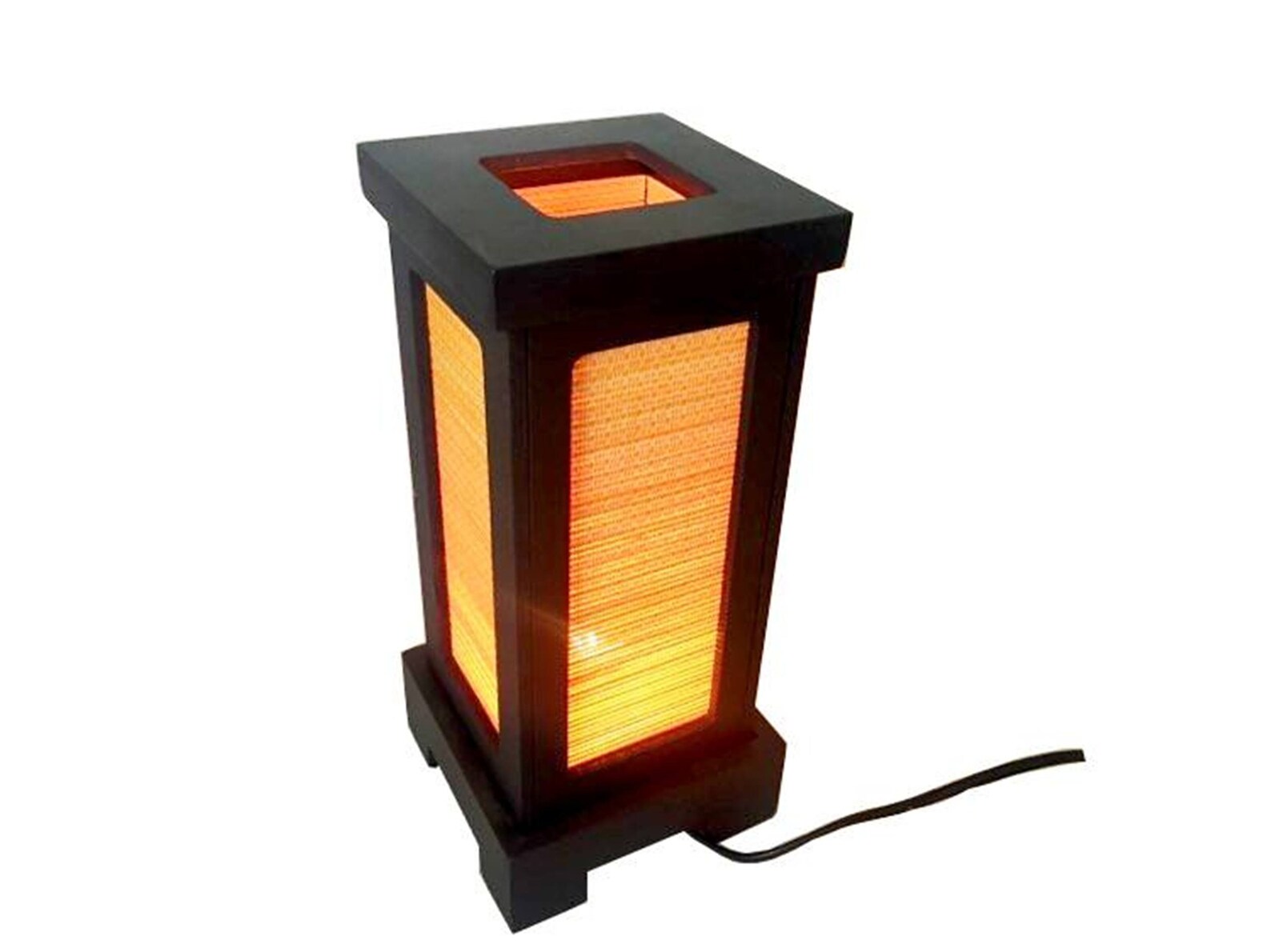 Asiático Oriental Bambú Lámpara Japonesa Zen Lámpara de Noche Etsy